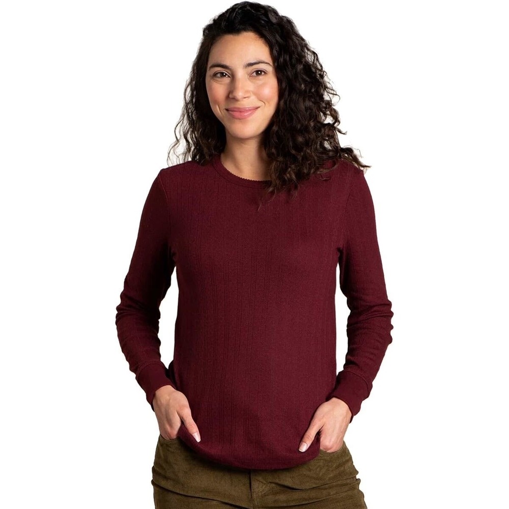 Toad&Co Burgundy Long Sleeve Thermal Tee